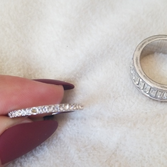Baguette + Stone Stackable Duo Rings 💎 - Picture 3 of 4